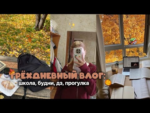 Видео: трёхдневный влог !!🎃/школа, будни, дз, прогулка🍁/@anivlogis 
