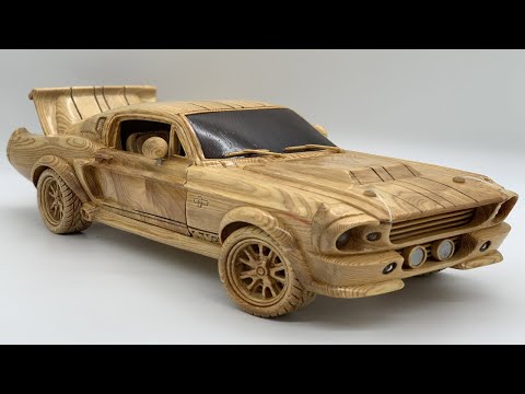 Видео: резьба по дереву - классический Ford Mustang GT500 - искусство деревообработки