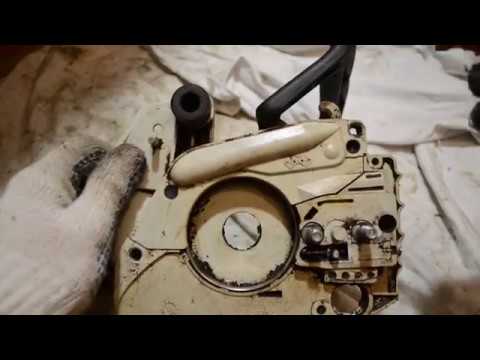 Видео: Ручной тормоз бензопилы Stihl ms 180 | Замена ленты, ручки тормоза