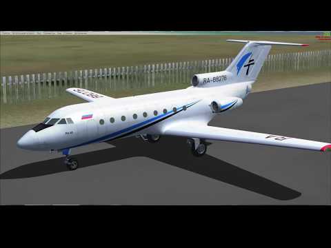 Видео: Як-40 Взлет по ПВП, посадка по ППП - Microsoft Flight Simulator X Красноярск-Канск