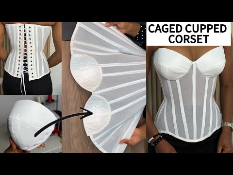 Видео: Как сделать прозрачный корсет, используя метод каркаса чашек.