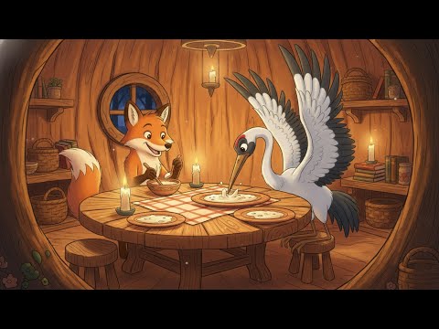 Видео: 🦊 ЛИСА И ЖУРАВЛЬ | Сказка для детей | Добрый мультфильм на русском 🦩✨