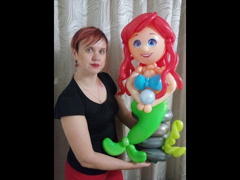 Видео: Русалка из шаров.  Mermaid of balloons.