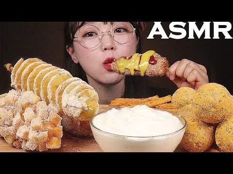 Видео: ASMR Еда сырные шарики, хот-дог, картофель торнадо | CHEESE BALLS, HOT DOG, PORATO MUKBANG