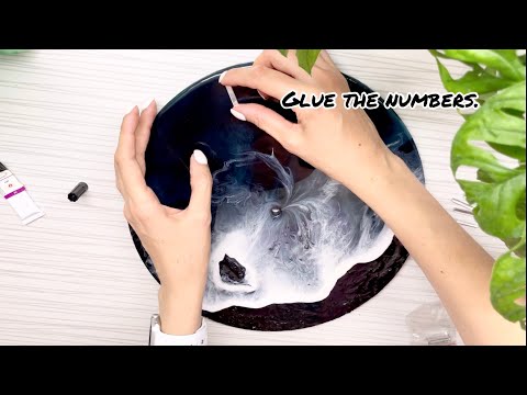 Видео: Черный океан! Настенные часы из эпоксидной смолы.