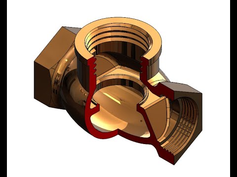 Видео: Видеоуроки SolidWorks. Модель корпуса вентиля