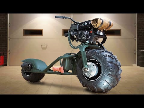 Видео: Мотовездеход самокат Ёж и другая невероятная мото техника с шоу Поехали!