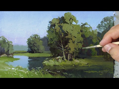 Видео: Живопись маслом: разные касания кистью / Oil painting: different brush strokes