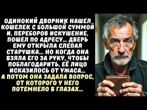 Видео: ДВОРНИК вернул кошелек СЛЕПОЙ старушке, а когда она взяла его за руку, то замерла...