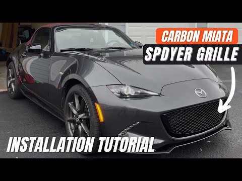 Видео: Установка решетки радиатора Carbon Miata Spyder ND MX-5