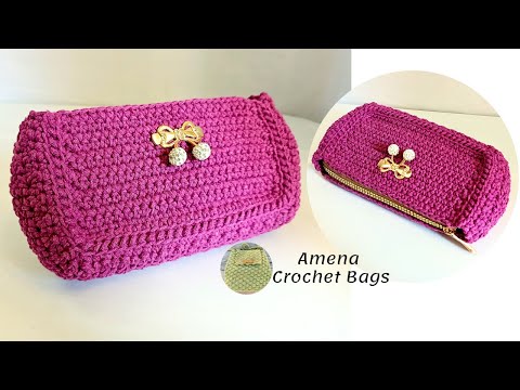 Видео: Вязание крючком - новый креативный дизайн для кошелька/пенала/маленькой сумки