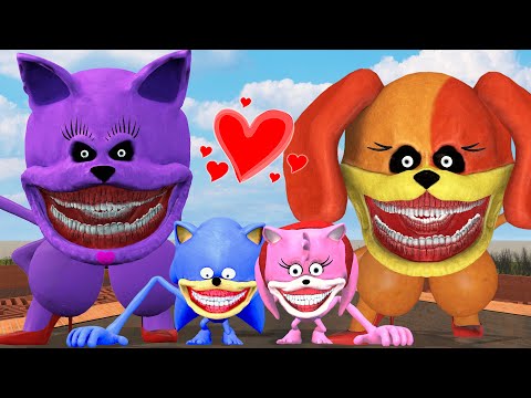Видео: Семья Shin Sonic Catnap Tapes родила новых малышей Dogday и Baby Sonic в Garry's Mod!!