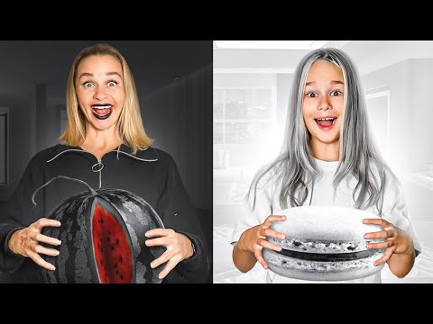 Видео: 24 ЧАСА В ЧЕРНОМ VS БЕЛОМ ЦВЕТЕ ЧЕЛЛЕНДЖ // СКУПИЛИ ВСЕ ЧЕРНОГО И БЕЛОГО ЦВЕТА // EVA mash