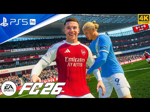 Видео: FC 26 — «Арсенал» против «Манчестер Сити» — Премьер-лига 25/26 — PS5™ Pro [4K60] на стадионе «Эми...