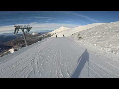 Видео: Роза Хутор, трасса "Панорама" (синяя), видео 4К/ Rosa Khutor, piste "Panorama" (blue), 4К Video