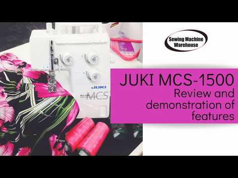 Видео: Плоскошовная машина JUKI MCS-1500: обзор и демонстрация функций