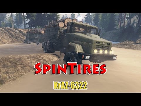 Видео: SpinTires обзор мода ( KrAZ-6322 для 25.12.15 )
