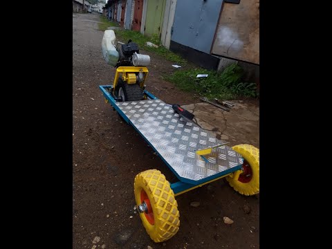 Видео: Скейт борд с мотором, Маунтинборд с мотором на бензе, DIY мне что-нибудь поделать)