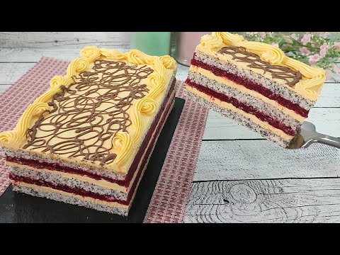 Видео: знаменитый быстрый КОРОЛЕВСКИЙ торт с МАКОМ! Без муки и глютена! Очень вкусный, тает во рту!