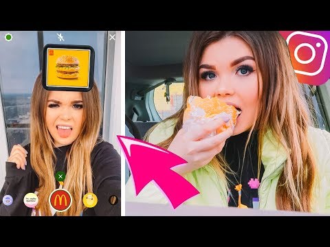 Видео: МАСКИ В ИНСТАГРАМ РЕШАЮТ ЧТО Я БУДУ ЕСТЬ 24 ЧАСА !