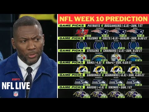 Видео: ПОЛНАЯ ПРЯМАЯ ТРАНСЛЯЦИЯ НФЛ | ESPN делает окончательные прогнозы на 10-ю неделю НФЛ: «Пэтриотс» ...