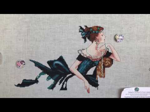 Видео: Portrait of Veronica. Вышивка крестом