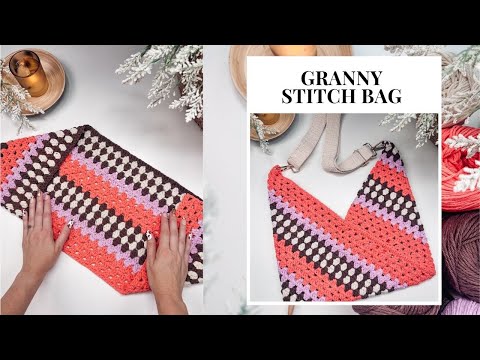 Видео: Сумка крючком в стиле бабушкиного стежка