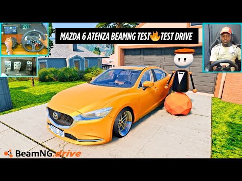Видео: Тест Mazda 6 Atenza BeamNG Mod | Реалистичное вождение с Logitech G29