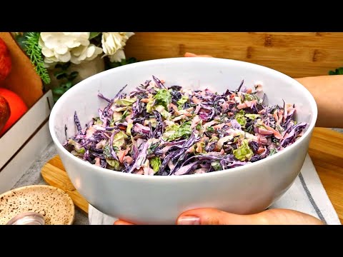 Видео: Немногие знают этот секрет! беру краснокочанную капусту и делаю блестящий салат! Простой и вкусный