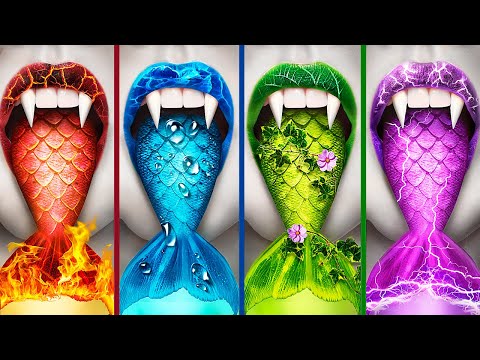 Видео: Русалка против вампира! 4 стихии в колледже!