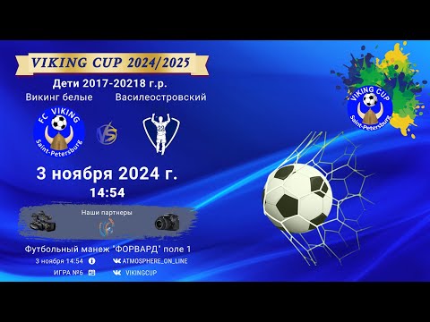 Видео: ФК "Викинг белые" - ФК "Василеостровский"/VIKING CUP, Игра №6, 03-11-2024 14:54