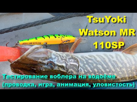 Видео: TsuYoki Watson MR 110SP - тестирование воблера на водоеме (проводка, игра, анимация, уловистость)