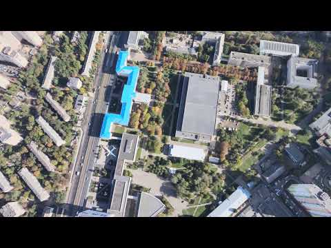 Видео: Панорама Киева с большой высоты, НАУ