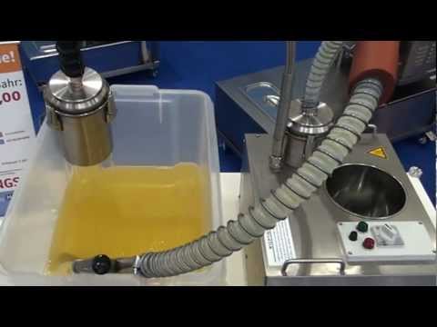 Видео: Машина для фильтрации фритюрного масла настольная