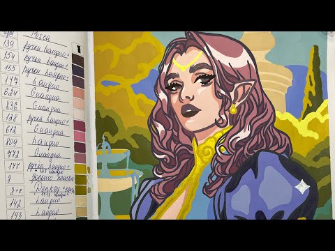 Видео: Распаковка и обзор Romantasy! +красим вместе картинку и болтаем 