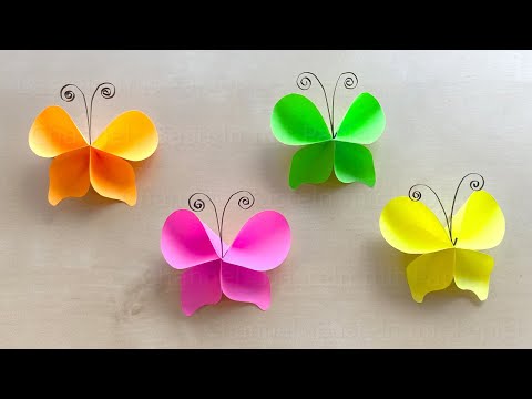 Видео: Как сделать бабочку из бумаги? 🦋