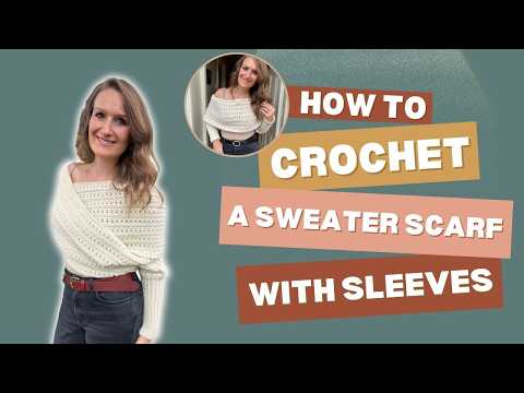 Видео: Узор для вязания крючком свитера и шарфа Mirabilis