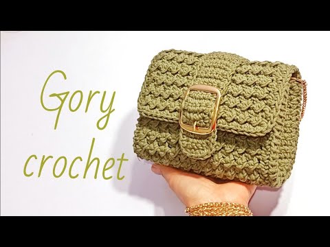 Видео: сумка крючком хлопковыми нитками макраме Новый дизайн