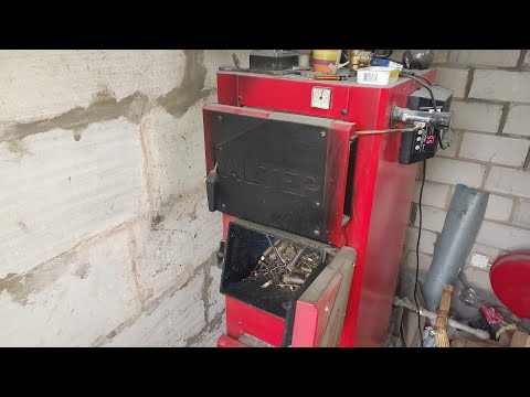 Видео: Топлю щепой 👍👍👍