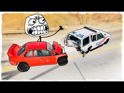 Видео: АДСКАЯ ПОГОНЯ!!! КОШКИ vs МЫШКИ В BEAMNG!!!