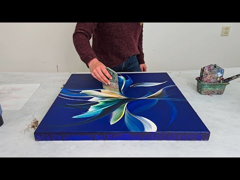 Видео: Как я создал эту потрясающую картину с синими цветами