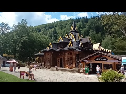 Видео: Яремче.Базар.Ціни. Незвичайна ковбаса,гриби,водоспад Прибій курортне місто з незвичайним повітрям .