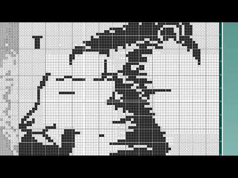 Видео: Тигры - (Tigers) [★★★★★] 75х50 чёрно-белый японский кроссворд