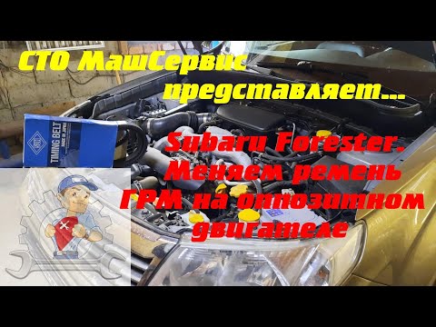 Видео: Subaru Forester.  Меняем ремень ГРМ на оппозитном двигателе. (подробно)