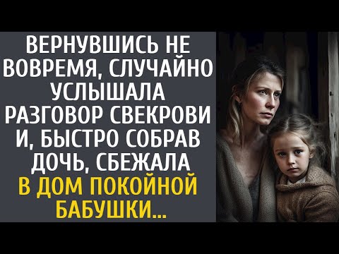 Видео: Вернувшись раньше, случайно услышала разговор свекрови и собрав дочь, сбежала в дом покойной бабули…