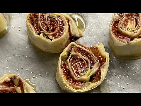 Видео: Осіння закуска Рулетики з тіста філо з інжиром та крем сиром