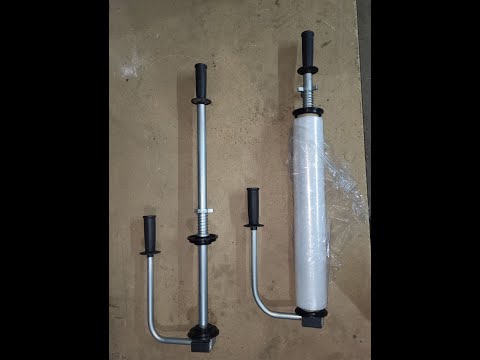 Видео: Ручной размотчик диспенсер для стрейч плёнки с предрастяжкой,, упаковщик габаритных грузов и паллет.