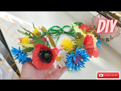 Видео: Как собрать венок из фоамирана /How to collect a wreath from foamiran