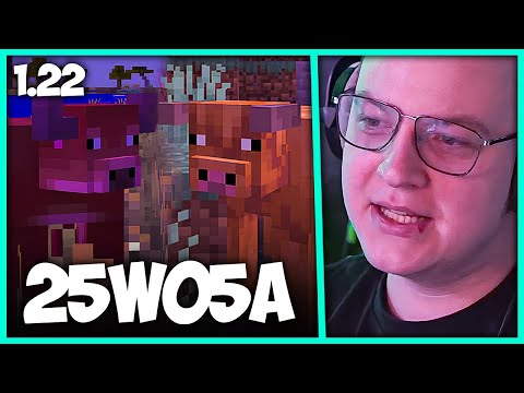 Видео: Пятёрка смотрит Снапшот 25w05a 🐮 Новые Коровы и Светлячки в Майнкрафт 1.22
