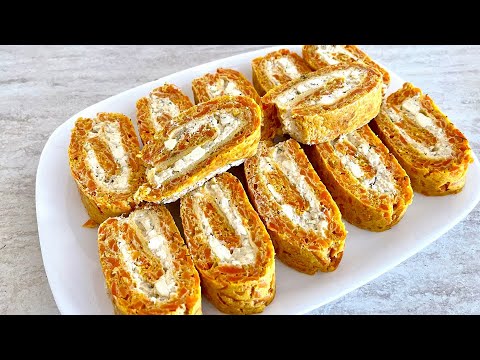 Видео: Моята лесна рецепта за морковено руло. Вкусно, неустоимо, лесно и бързо за приготвяне. Насладете се